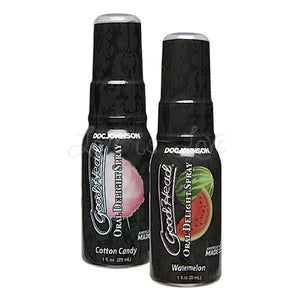 Doc Johnson GoodHead Oral Delight Spray 29ML 1 FL OZ Cotton Candy or Watermelon Enhancers & Essentials - Aromas & Stimulants Buy Sex Toys in Singapore LoveisLove U4Ria