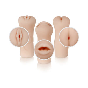 Selopa Party Pack 3-Piece Stroker Pack Pussy & Butt & Mouth Light or Dark Buy in Singapore LoveisLove U4Ria