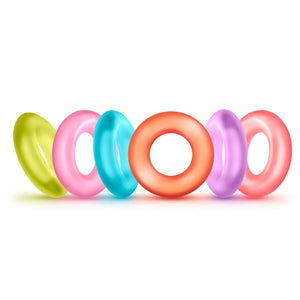 Blush Play With Me King of the Ring Cockring (6-Pack Assorted Colors) Cock Rings - Cock Ring Sets Buy Sex Toys in Singapore LoveisLove U4Ria