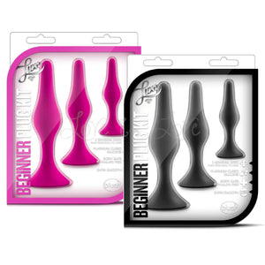 Blush Luxe Beginner Plug Kit (Set of 3 Pcs) Pink or Black Anal - Anal Trainer Kits  Buy Sex Toys in Singapore LoveisLove U4Ria