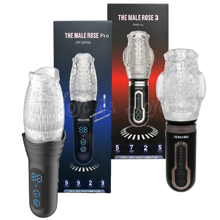 The Male Rose Thrusting Rotating Vibrating Oral Sex Masturbator 3 Or Pro With Digital Display