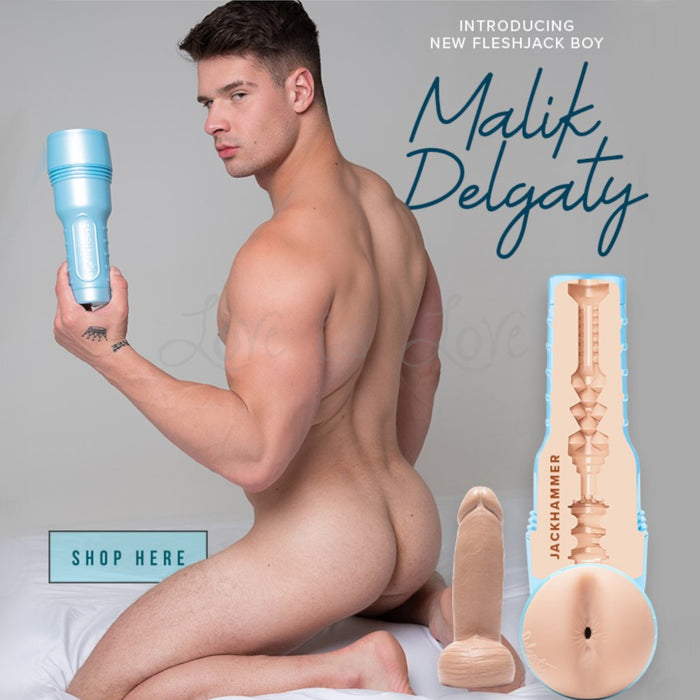 Fleshjack Boys Malik Delgaty Dildo or Jackhammer Butt