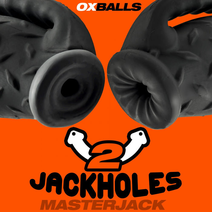 Oxballs MasterJack Heavy-Duty Grip-Handle Double Penetration Stroker