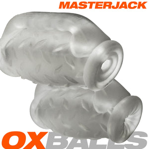 Oxballs MasterJack Heavy-Duty Grip-Handle Double Penetration Stroker For Him - Handheld Strokers Buy in Singapore LoveisLove U4Ria