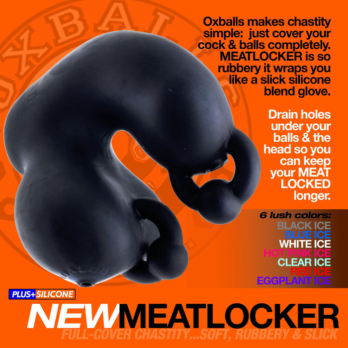 Oxballs Meatlocker Chastity Clear Ice or Black Ice (Authorized Dealer)