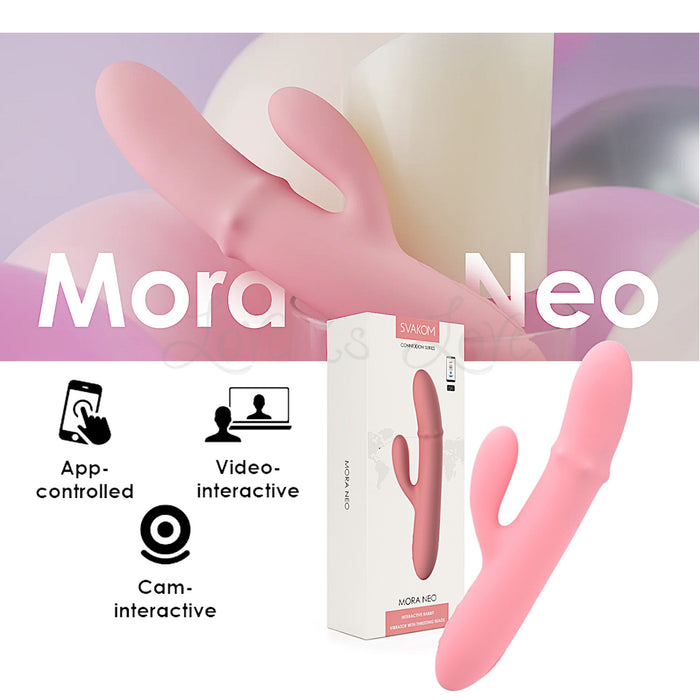 Svakom Mora Neo App-Controlled Interactive Rabbit Vibrator with Thrusting Beads