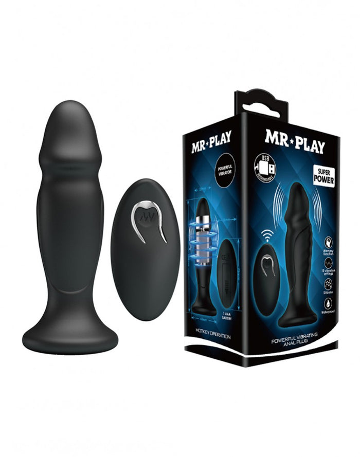 Mr. Play Remote-Controlled Vibrating Powerful Anal Plug