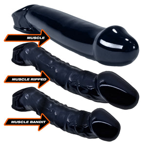 Oxballs Muscle Cock Sheath with adjustFIT Stopper Smoke or Clear For Him - Oxballs Cocksheaths Buy Sex Toys in Singapore LoveisLove U4Ria