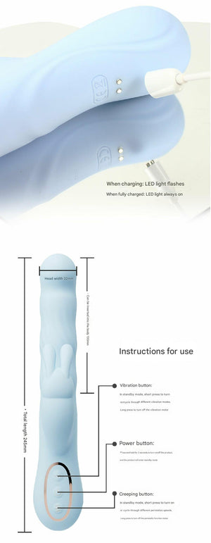 MyToys MyWave Wriggling and Vibrating Rabbit Vibrator Blue Or White Vibrators - Rabbit Vibrators Buy Sex Toys in Singapore LoveisLove U4Ria