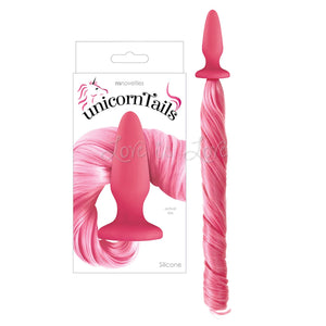 NS Novelties Unicorn Tails Silicone Butt Plug Rainbow or Pink