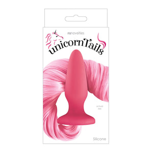 NS Novelties Unicorn Tails Silicone Butt Plug Rainbow or Pink