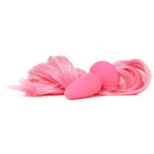 NS Novelties Unicorn Tails Silicone Butt Plug Rainbow or Pink