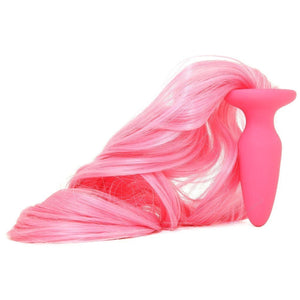 NS Novelties Unicorn Tails Silicone Butt Plug Rainbow or Pink