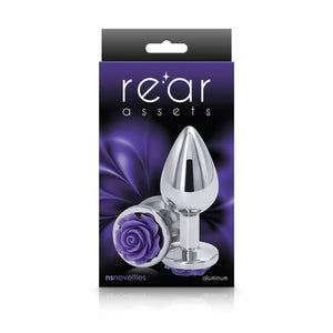 NS Novelties Rear Assets Rose Anal Plug Gold/Red or Silver/Black or Rose Gold/Pink or Silver/Purple Anal - Anal Metal Toys Buy Sex Toys in Singapore LoveisLove U4Ria