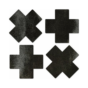 Pastease Petite Plus X Crosses Pasties Liquid Black or Holographic Silver (2 Pairs) Buy in Singapore LoveisLove U4Ria