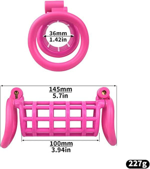 Double-Headed Chastity Cage Double 4-Piece Ring Kit #3257B Black or Pink For Him - Chastity Devices Buy Sex Toys in Singapore LoveisLove U4Ria