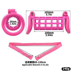 Double-Headed Chastity Cage Double 4-Piece Ring Kit #3257B Black or Pink For Him - Chastity Devices Buy Sex Toys in Singapore LoveisLove U4Ria