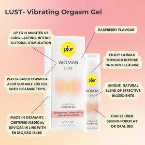 Pjur Woman Lust or Lust Intense Vibrating Orgasm Gel 15 ML