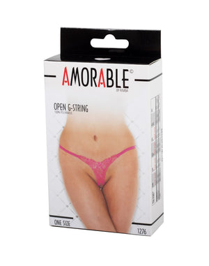 Rimba Amorable Open Lace G-String Black or Pink RIM 1275/1276 Buy in Singapore LoveisLove U4Ria 