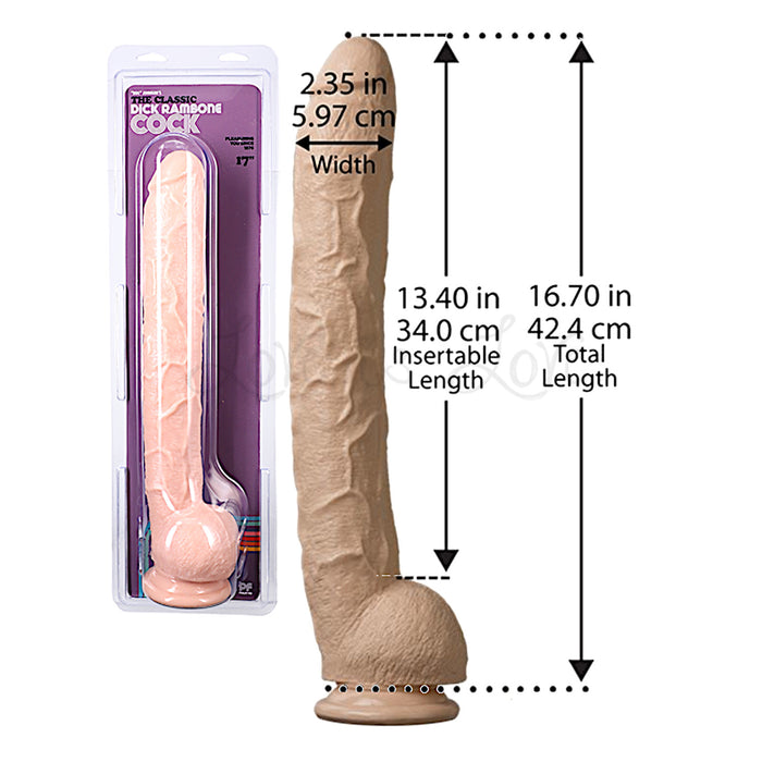 Doc Johnson Dick Rambone Cock 17 Inch (New Latest Packaging)