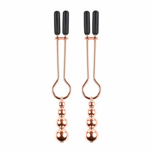 Selopa Beaded Nipple Clamps Stainless Steel Silver Rose Gold Black Chrome Nipple Toys - Nipple Clamps Buy in Singapore LoveisLove U4Ria 