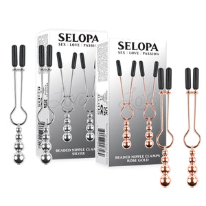 Selopa Beaded Nipple Clamps Stainless Steel Silver or Rose Gold  Buy in Singapore LoveisLove U4Ria 