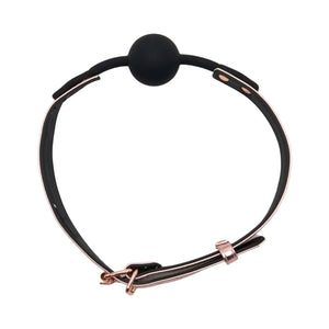 Adjustable Body Safe Silicone Ball Gag Silver or Rose Gold