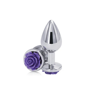 NS Novelties Rear Assets Rose Anal Plug Gold/Red or Silver/Black or Rose Gold/Pink or Silver/Purple Anal - Anal Metal Toys Buy Sex Toys in Singapore LoveisLove U4Ria