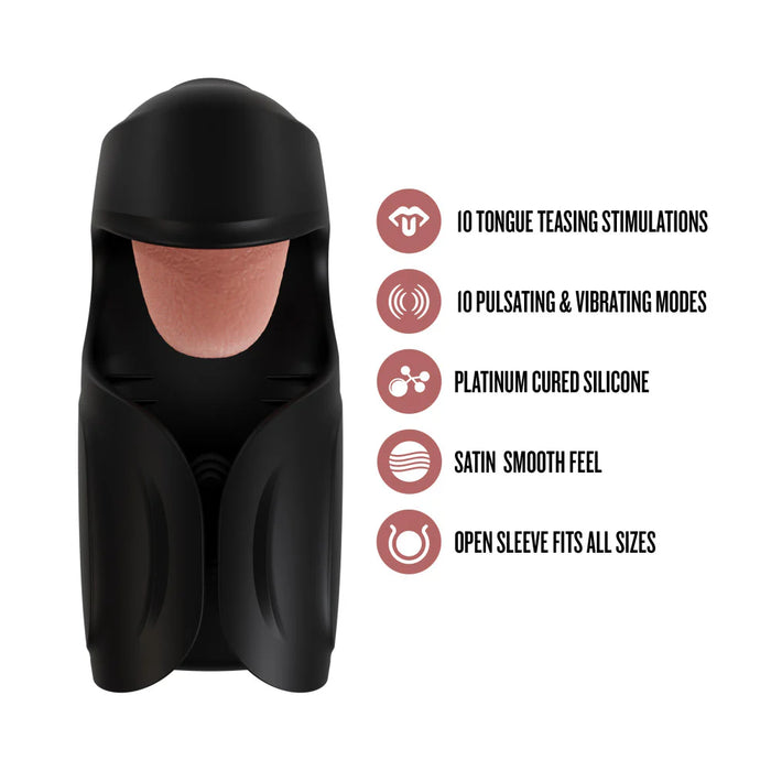 Blush M For Men Lickety Split Vibrating Penis Head Stimulator Black