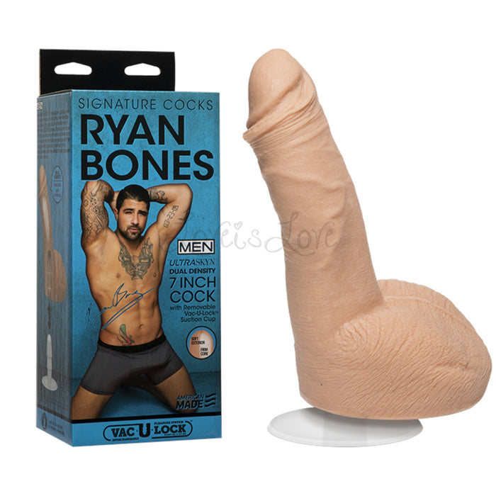 Doc Johnson Signature Cocks Ryan Bones 7 Inches ULTRASKYN Cock with Removable Vac-U-Lock Suction Cup