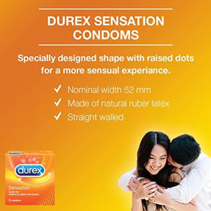 Durex Sensation Condom 3pcs Buy in Singapore LoveisLove U4Ria 
