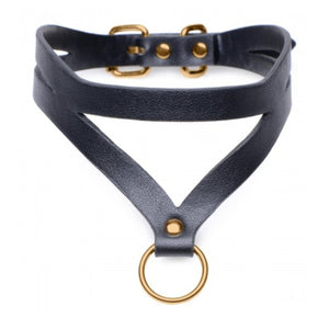 Master Series Bondage Baddie Black & Gold Collar with O-Ring Buy in Singapore LoveisLove U4Ria 