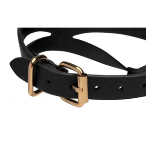 Master Series Bondage Baddie Black & Gold Collar with O-Ring Buy in Singapore LoveisLove U4Ria 