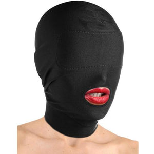 Master Series Disguise Padded Blindfold With Open Mouth Spandex Hood