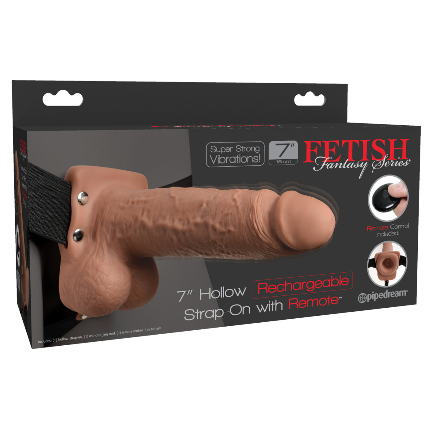 Fetish Fantasy Extreme Hollow Strap-on Black 30 cm 