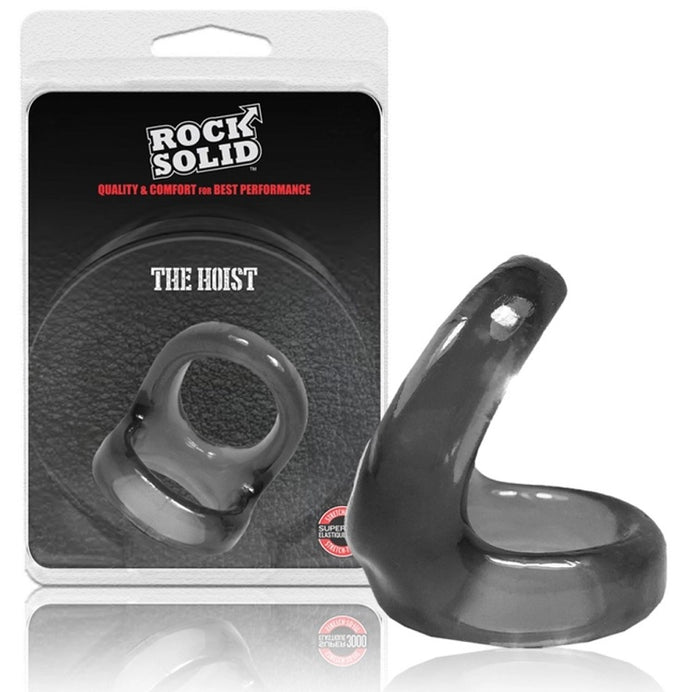 Rock Solid Hoist Cock And Ball Ring Smoke