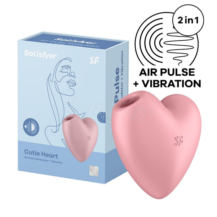 Satisfyer Cutie Heart Air Pulse Vibrator Light Red