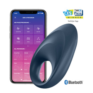 Satisfyer Mighty One Ring App-Controlled Cock RIng Dark Blue Buy in Singapore LoveisLove U4ria 