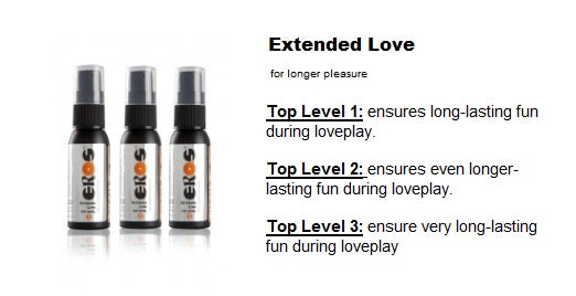 Eros Extended Love Top Level 3 Delay Spray 30 ML 1.02 FL OZ