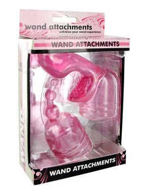 Wand Essentials 7 Function Wand Attachments Pink or Purple