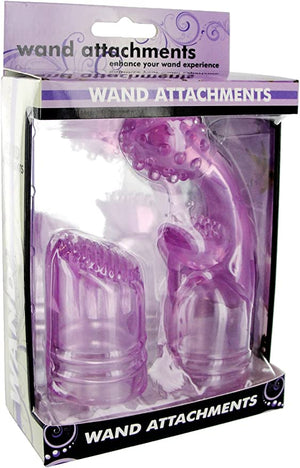 Wand Essentials 7 Function Wand Attachments Pink or Purple