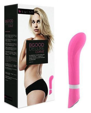 B Swish Bgood Deluxe Curve in Petal Pink or Violet (Newly Replenished) Vibrators - Luxury Vibrators B Swish 