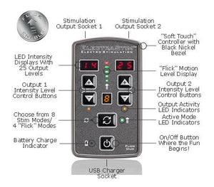 ElectraStim Flick Duo EM80-M Electro Stimulation Multi-Pack (Newly Replenished on Jan 19) ElectroSex Gear - ElectraStim ElectraStim 