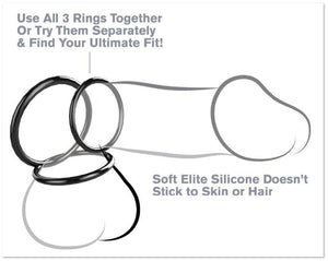 Fantasy C-Ringz Silicone 3-Ring Stamina Set Cock Rings - Fantasy C-Ringz Fantasy C-Ringz 