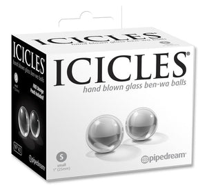 Icicles No. 41 Hand Blown Glass Ben-Wa Balls Small For Her - Kegel & Pelvic Exerciser ICICLES 