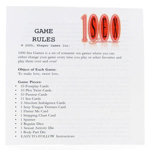 Kheper Games 1000 Sex Games (New Packaging -Retail Popular Game) Gifts & Games - Intimate Games Kheper Games 