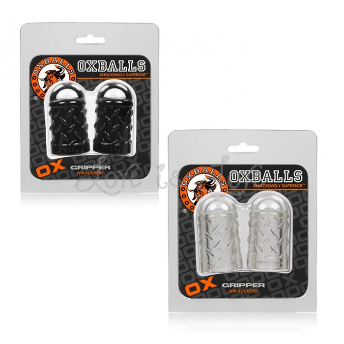 Oxballs Gripper Nipple Suckers by Atomic Jock AJ-1073 Black or Clear