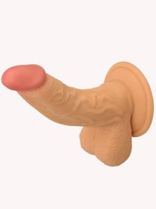 Real Skin All American Whoppers Flexible Dong With Balls Flesh 5 Inch or 6.5 Inch (Newly Replenished) Dildos - Suction Cup Dildos Nasstoys 