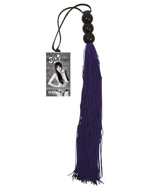 Sex & Mischief Silicone Whip Medium 14 Inch 35 cm Black or Purple Bondage - Floggers/Whips/Crops Sex & Mischief Purple 