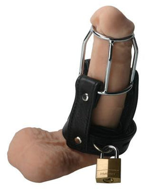 Strict Leather Leather Male Chastity Device Harness